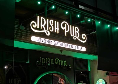 Irish Pub Illuminated Channel Letters Sign